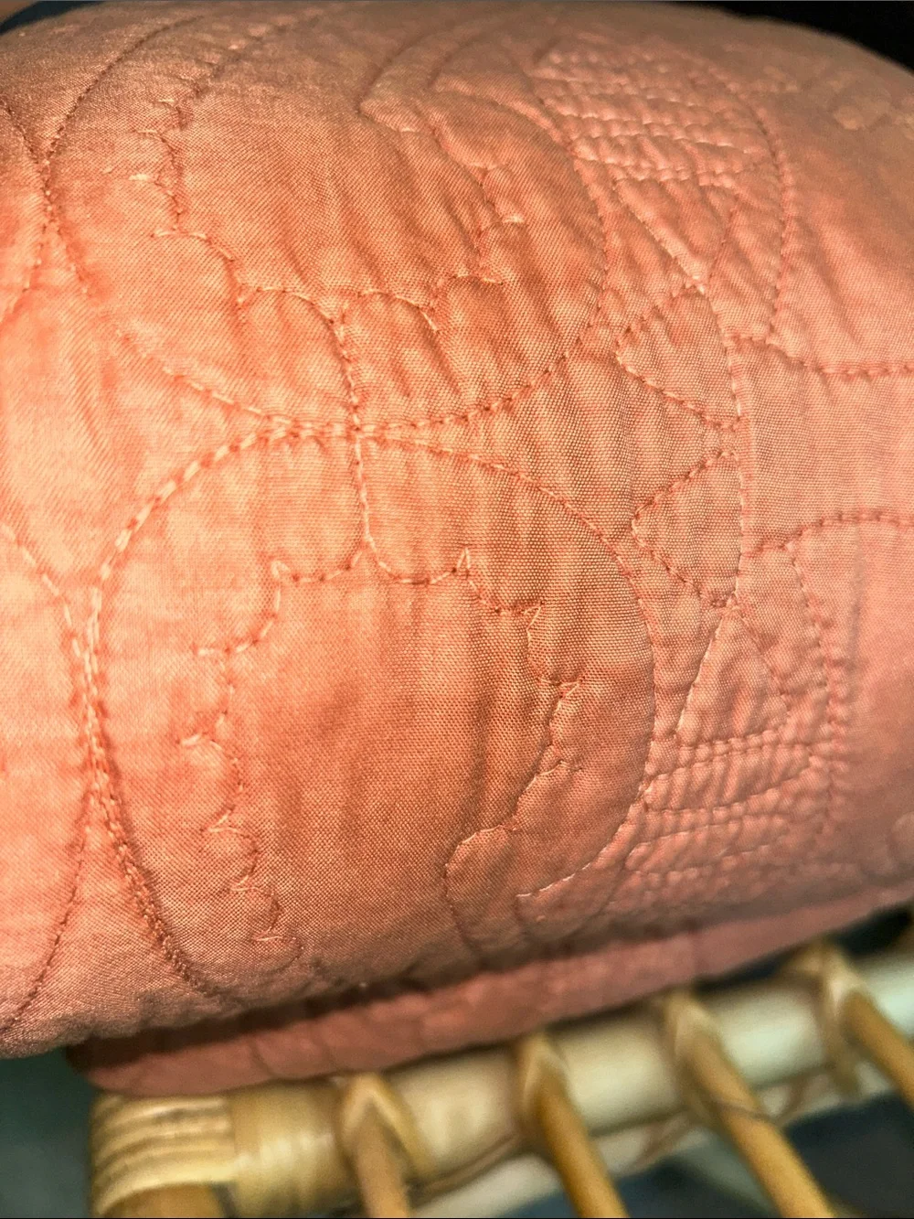 Opalhouse Jungalow King Quilted Paisley Quilt, Coral almost Terracotta color